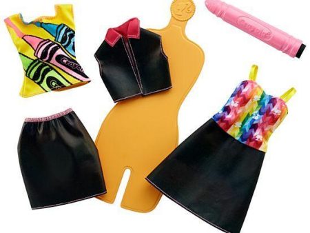 Barbie Crayola Rainbow Design Fashion Set Discount