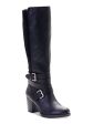 STYLE & COMPANY Womens Black Buckle Accent Slip Resistant Comfort Jomaris Round Toe Block Heel Zip-Up Riding Boot M For Discount