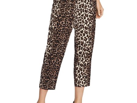 VINCE CAMUTO Womens Black Animal Print Straight leg Pants For Sale