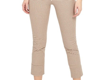 THEORY Womens White Multi-Check Skinny Shorts Discount