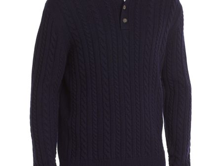 THE MENS STORE Mens Blue Classic Fit Sweater For Cheap