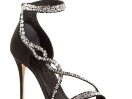 ALEXANDER MCQUEEN Womens Black Embellished Ankle Strap Square Toe Stiletto Zip-Up Dress Heeled Online