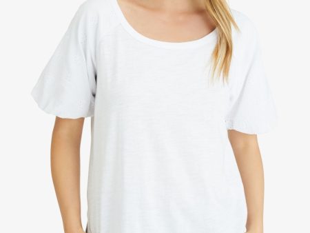 SANCTUARY Womens White Scoop Neck Top Online Hot Sale