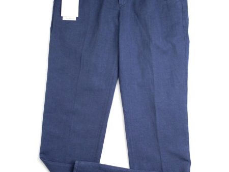 TORIN OPIFICIO Mens Blue Flat Front, Stretch Chino Pants Online Sale