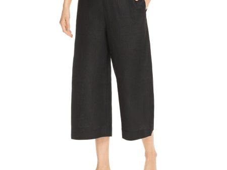 THREE DOTS Womens Black Wide Leg Pants Discount