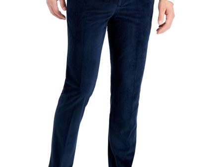 PAISLEY & GRAY Mens Blue Pleated, Slim Fit Pants Discount