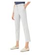 ARMANI Womens Beige Stretch Zippered Pocketed Cropped Wear To Work Straight leg Pants Discount