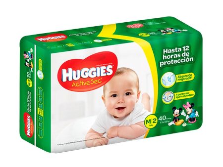 etapa 2   40 panales huggies active sec   unisex Hot on Sale