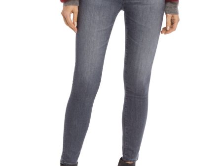 AG Womens Gray Zippered Pocketed Skinny Jeans Online