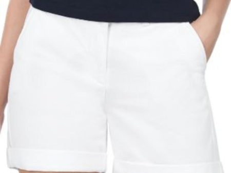 BARBOUR Womens White Stretch Pocketed Zippered Mid-rise Chino Shorts Sale