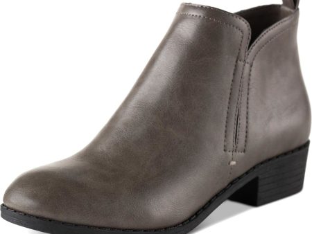 AMERICAN RAG Womens Gray Cushioned Cadee Round Toe Block Heel Zip-Up Booties M Cheap