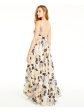 SAY YES TO THE PROM Womens Embellished Floral Sleeveless Sweetheart Neckline Full-Length Formal Fit + Flare Dress on Sale