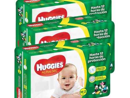 etapa 2   120 panales huggies active sec   unisex For Sale