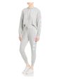 AVA & ESME Womens Stretch Tie Printed Long Sleeve Lounge Pant Suit Supply