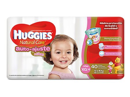 etapa 4   40 panales huggies natural care autoajuste   ninas on Sale