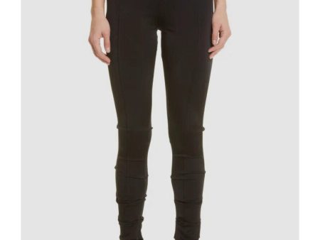 ET OCHS Womens Black Zippered Pocketed Ruched Center Seam Skinny Pants Hot on Sale