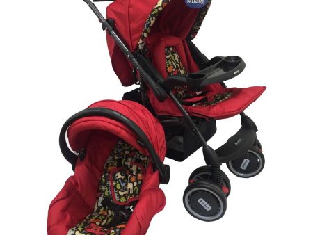 coche travel system con porta bebe rojo Online Hot Sale