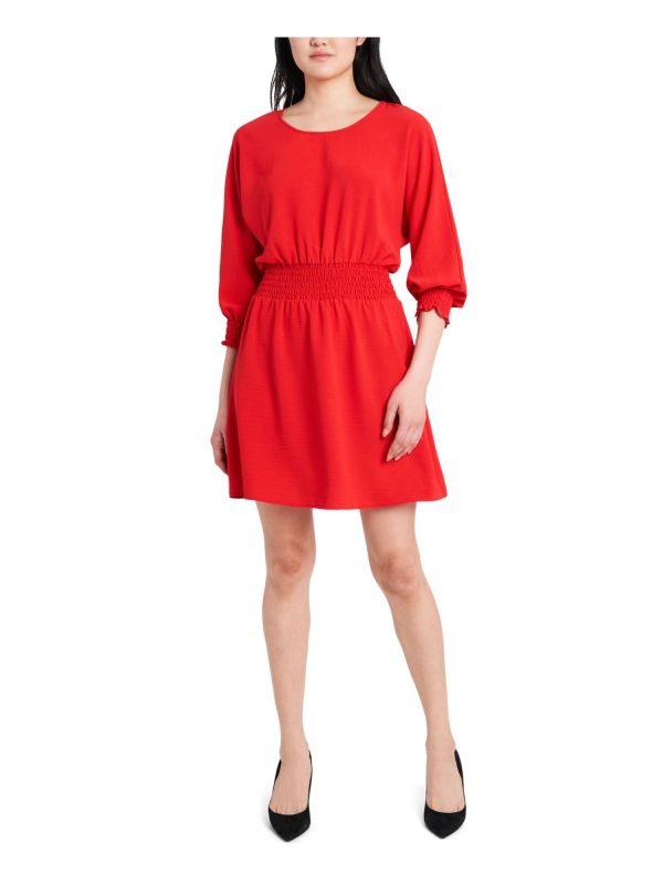 MSK Womens 3 4 Sleeve Above The Knee Evening Fit + Flare Dress on Sale