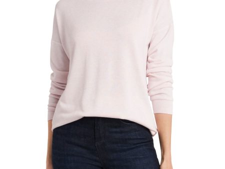 1. STATE Womens Pink Stretch Long Sleeve Crew Neck Sweater For Cheap