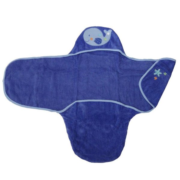 toalla de bano para bebe con capota azul mifanqi Cheap