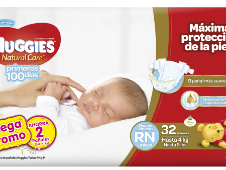 primeros 100 dias panales natural care   32 huggies recien nacido   unisex Online now