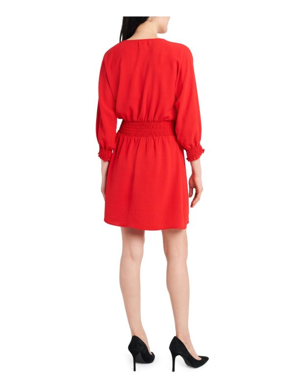 MSK Womens 3 4 Sleeve Above The Knee Evening Fit + Flare Dress on Sale