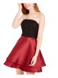 SPEECHLESS Womens Embellished Floral Strapless Short Party Fit + Flare Dress Hot on Sale