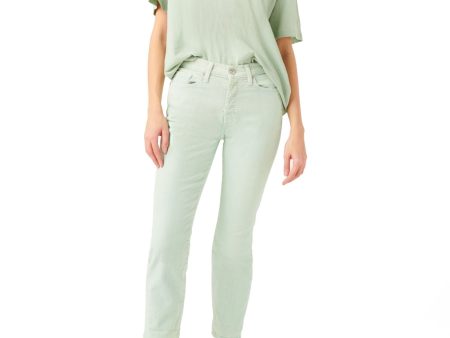 7 FOR ALL MANKIND Womens Green Stretch Zippered Pocketed Skinny Jeans Online now