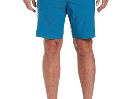 PGA TOUR Mens Eco Dobby Blue Flat Front, Stretch, Moisture Wicking Shorts For Cheap