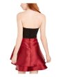 SPEECHLESS Womens Embellished Floral Strapless Short Party Fit + Flare Dress Hot on Sale