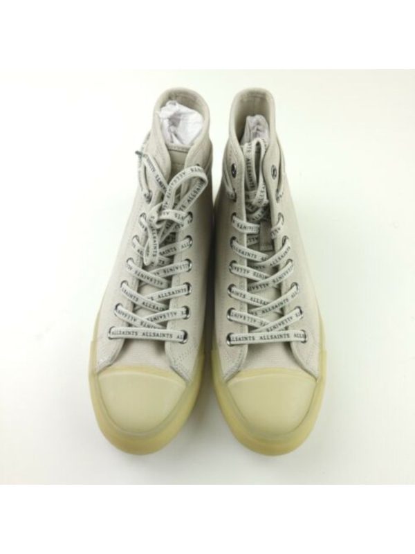 ALLSAINTS Mens White Jaxon Round Toe Platform Lace-Up Athletic Sneakers Shoes Supply