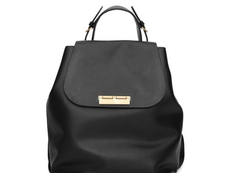 ZAC ZAC POSEN Women s Black Solid Double Flat Strap Backpack Discount