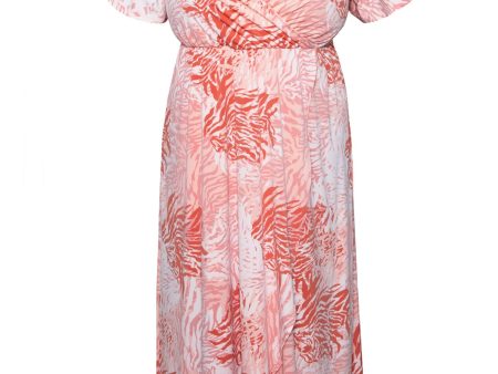 RACHEL RACHEL ROY Womens Stretch Printed Flutter Sleeve Surplice Neckline Maxi Wear To Work Empire Waist Dress Online Sale