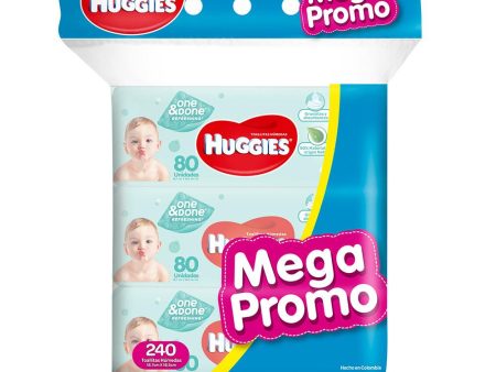 toallitas humedas   240 huggies oneydone   unisex Sale