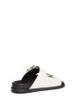 ALLSAINTS Womens White Scale Buckle Accent Comfort Mae Round Toe Wedge Slip On Slide Sandals Shoes Online Sale