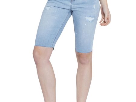 SEVEN7 Womens Stretch Distressed Bermuda Shorts Online now