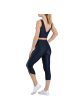 HEROINE SPORT Womens Stretch Ribbed Active Wear Capri Leggings Online Hot Sale