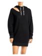 N: PHILANTHROPY Womens Cut Out Long Sleeve Short Sweatshirt Dress Hot on Sale