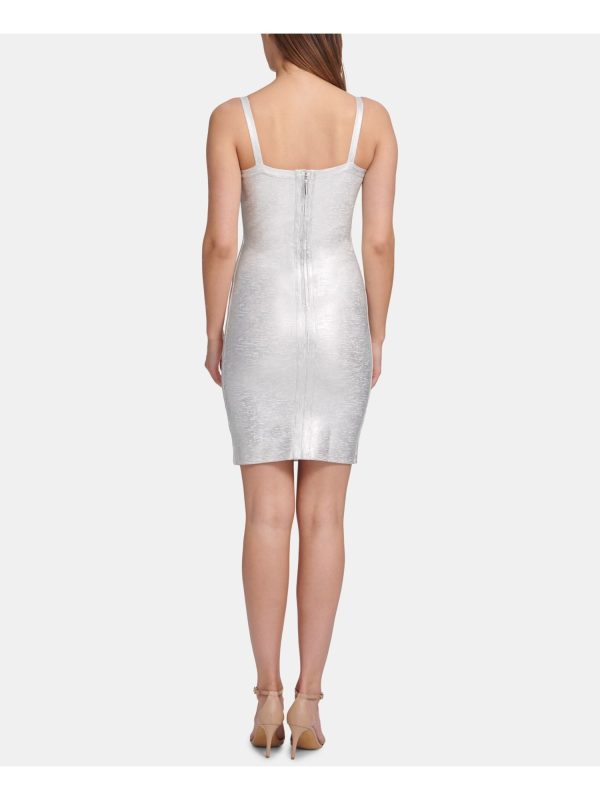 MARCIANO Womens Zippered Spaghetti Strap Above The Knee Party Body Con Dress Online