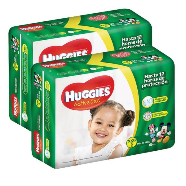 etapa 5   60 panales huggies active sec   unisex Sale