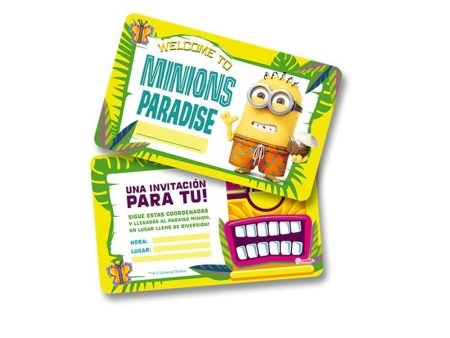 tarjeta invitacion mvf minion made x 8 unds Supply