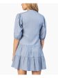 SPEECHLESS Womens Pleated Pouf Sleeve V Neck Mini Shirt Dress Online