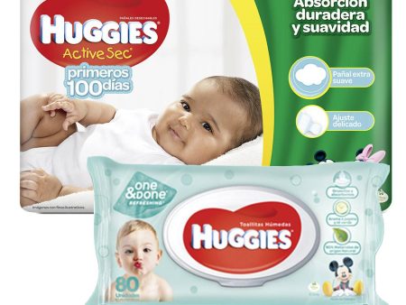 etapa 1   150 panales huggies active sec    toallitas humedas oneydone x80 For Discount