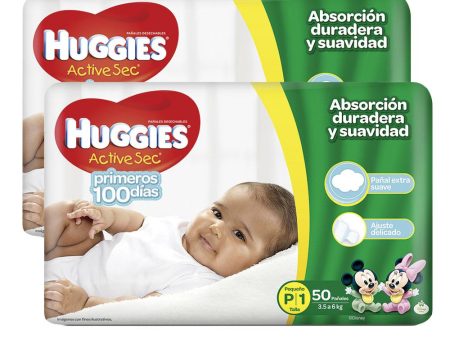 etapa 1   100 panales huggies active sec   unisex Cheap