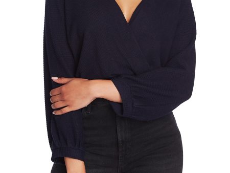 1. STATE Womens 3 4 Sleeve V Neck Wrap Sweater For Discount