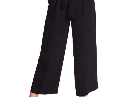 1. STATE Womens Black Pocketed Belted Wide Leg Pants For Sale