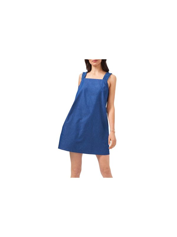 1. STATE Womens Pocketed Sleeveless Square Neck Mini Shift Dress Online