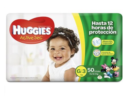 etapa 3   50 panales huggies active sec   unisex Cheap