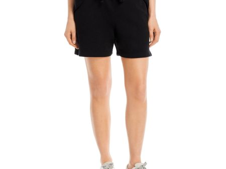 YEAR OF OURS Womens Black Pocketed Drawstring Waist Boyfriend Shorts Online Sale