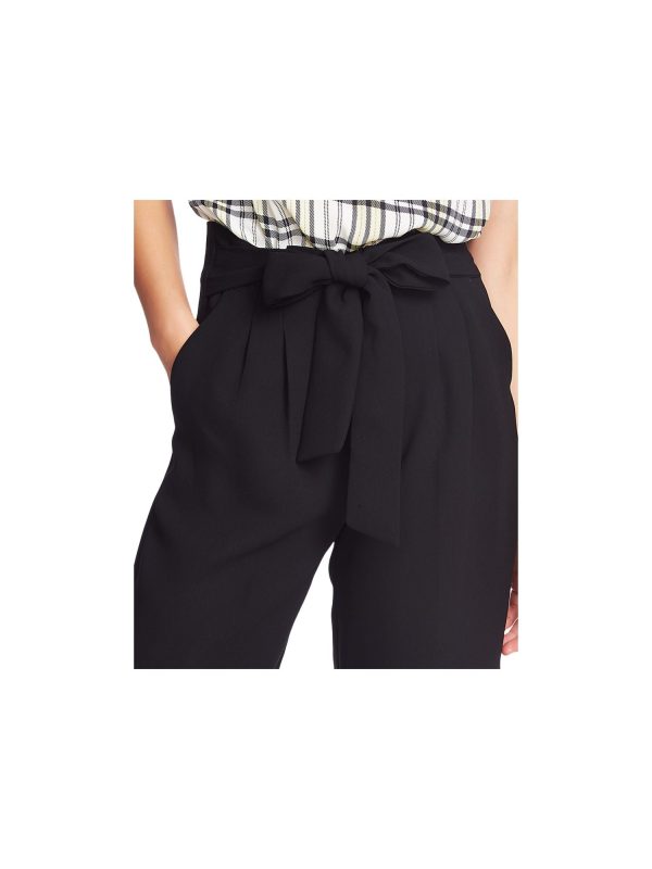 1. STATE Womens Black Pocketed Belted Wide Leg Pants For Sale